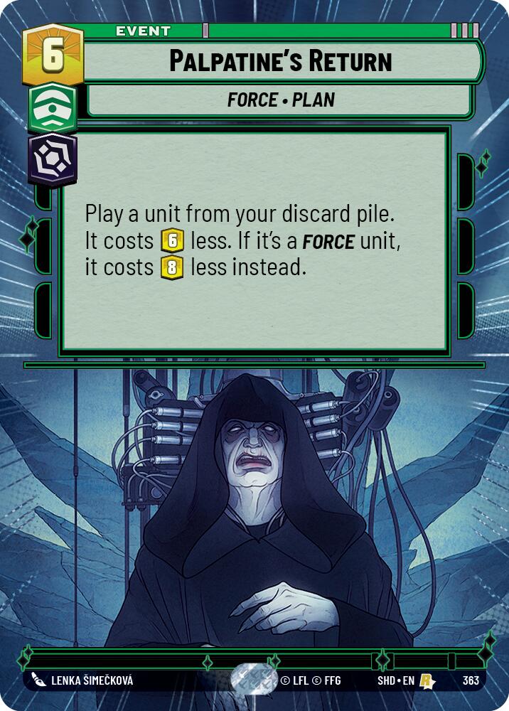 Palpatine's Return (363) (Hyperspace) (363) [Shadows of the Galaxy] | Jomio and Rueliete's Cards and Comics