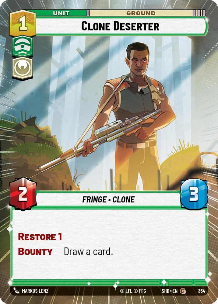 Clone Deserter (364) (Hyperspace) (364) [Shadows of the Galaxy] | Jomio and Rueliete's Cards and Comics