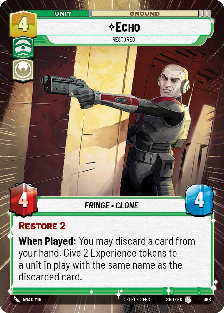 Echo - Restored (368) (Hyperspace) (368) [Shadows of the Galaxy] | Jomio and Rueliete's Cards and Comics