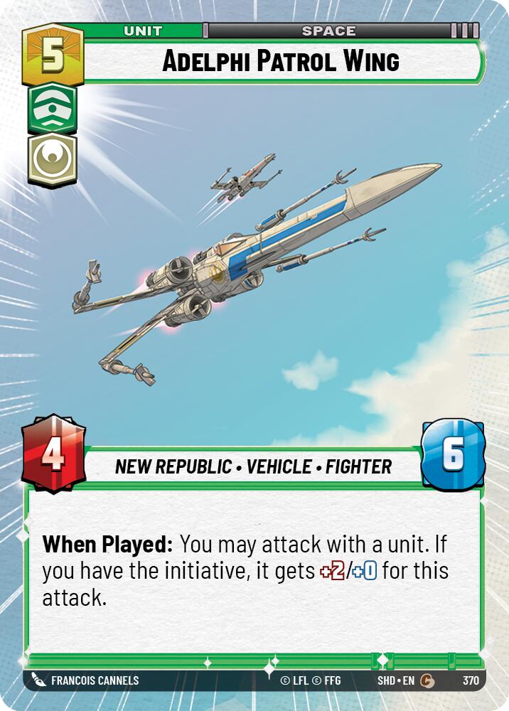 Adelphi Patrol Wing (370) (Hyperspace) (370) [Shadows of the Galaxy] | Jomio and Rueliete's Cards and Comics