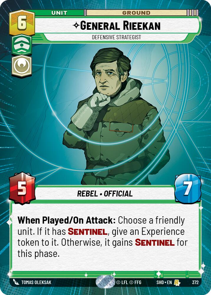 General Rieekan - Defensive Strategist (372) (Hyperspace) (372) [Shadows of the Galaxy] | Jomio and Rueliete's Cards and Comics