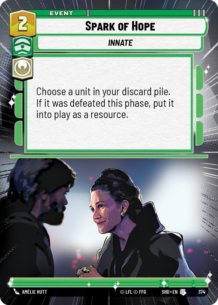 Spark of Hope (374) (Hyperspace) (374) [Shadows of the Galaxy] | Jomio and Rueliete's Cards and Comics