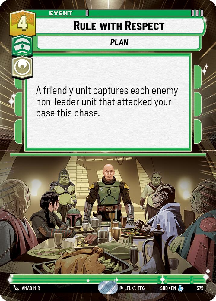 Rule With Respect (375) (Hyperspace) (375) [Shadows of the Galaxy] | Jomio and Rueliete's Cards and Comics