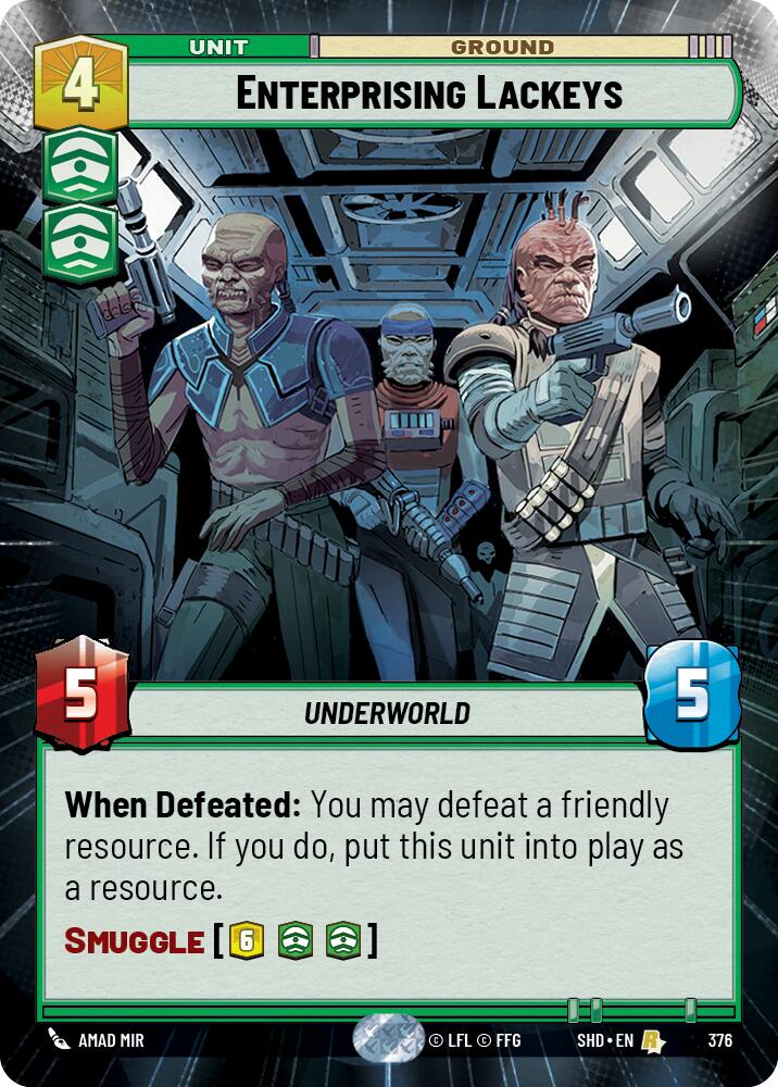 Enterprising Lackeys (376) (Hyperspace) (376) [Shadows of the Galaxy] | Jomio and Rueliete's Cards and Comics