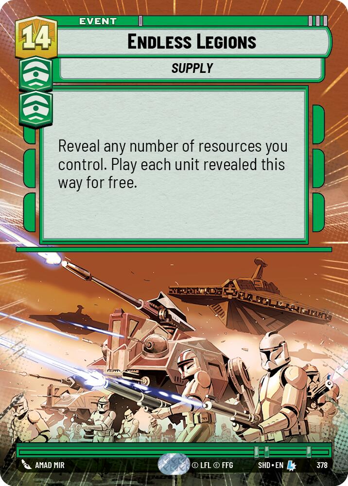 Endless Legions (378) (Hyperspace) (378) [Shadows of the Galaxy] | Jomio and Rueliete's Cards and Comics