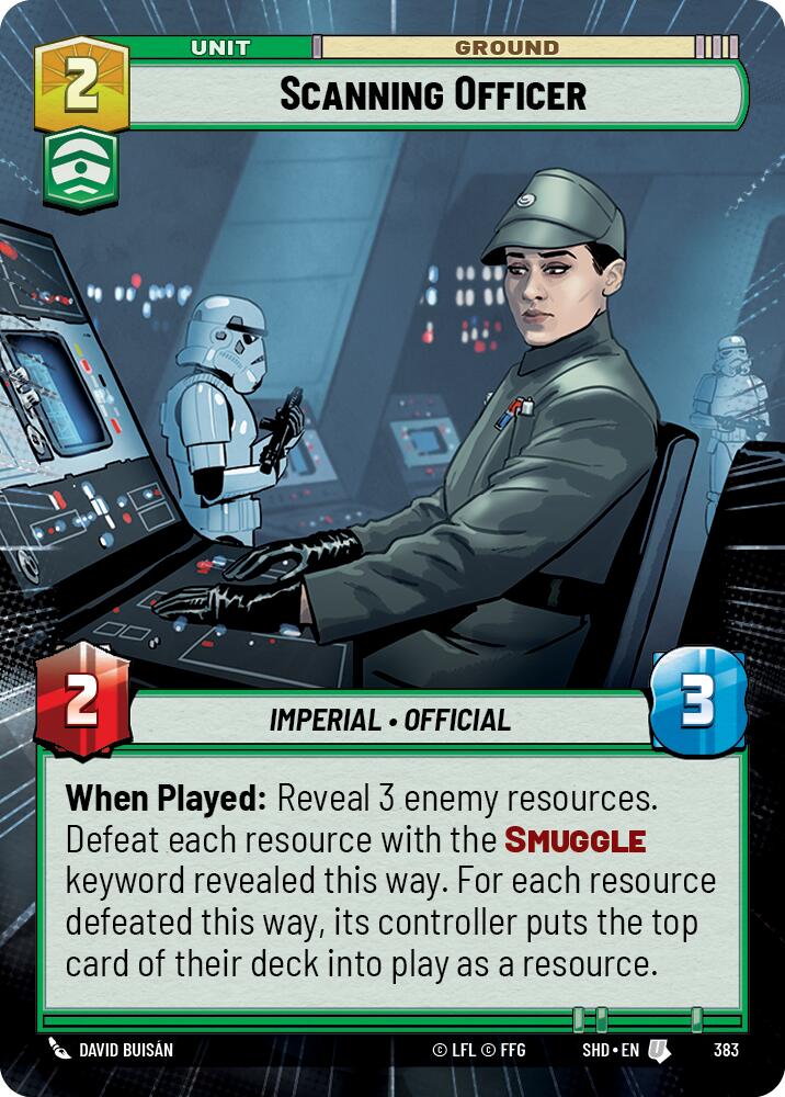 Scanning Officer (383) (Hyperspace) (383) [Shadows of the Galaxy] | Jomio and Rueliete's Cards and Comics