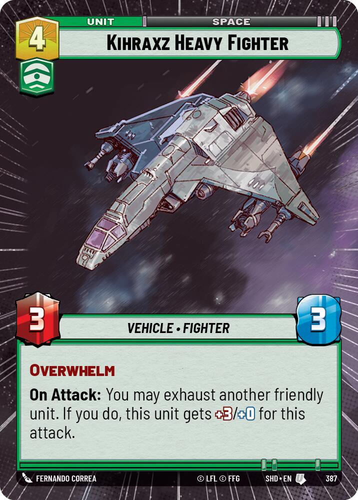 Kihraxz Heavy Fighter (387) (Hyperspace) (387) [Shadows of the Galaxy] | Jomio and Rueliete's Cards and Comics