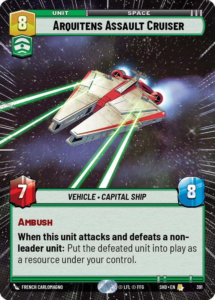 Arquitens Assault Cruiser (391) (Hyperspace) (391) [Shadows of the Galaxy] | Jomio and Rueliete's Cards and Comics