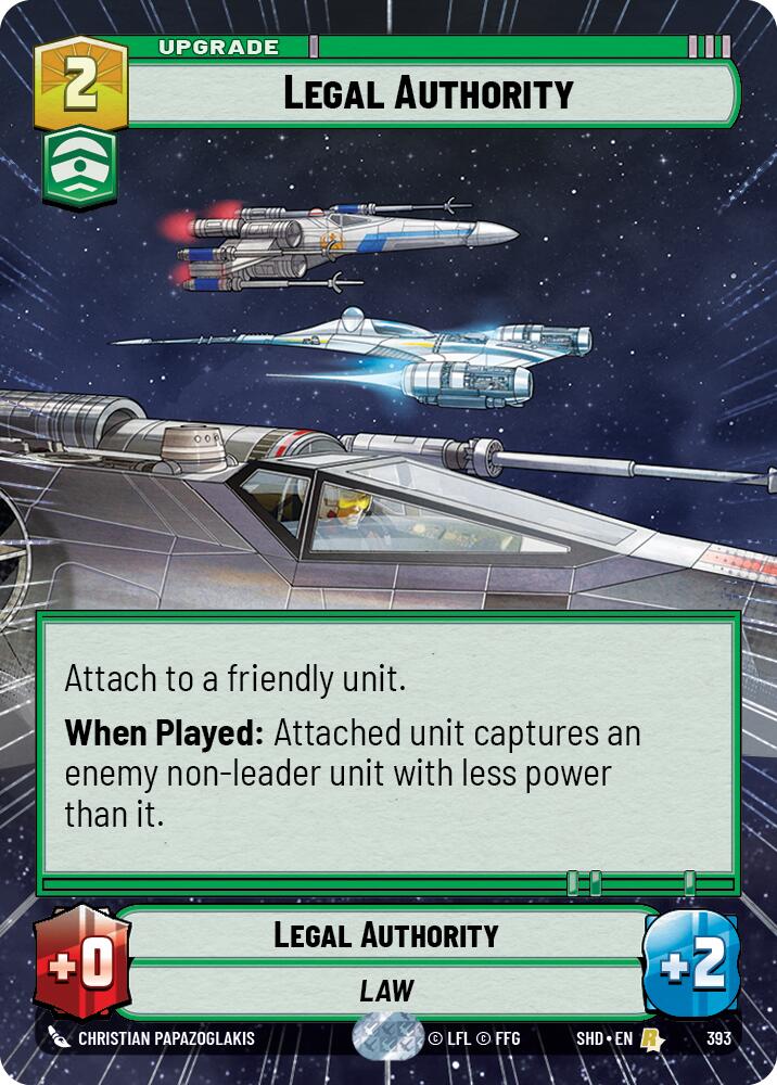 Legal Authority (393) (Hyperspace) (393) [Shadows of the Galaxy] | Jomio and Rueliete's Cards and Comics
