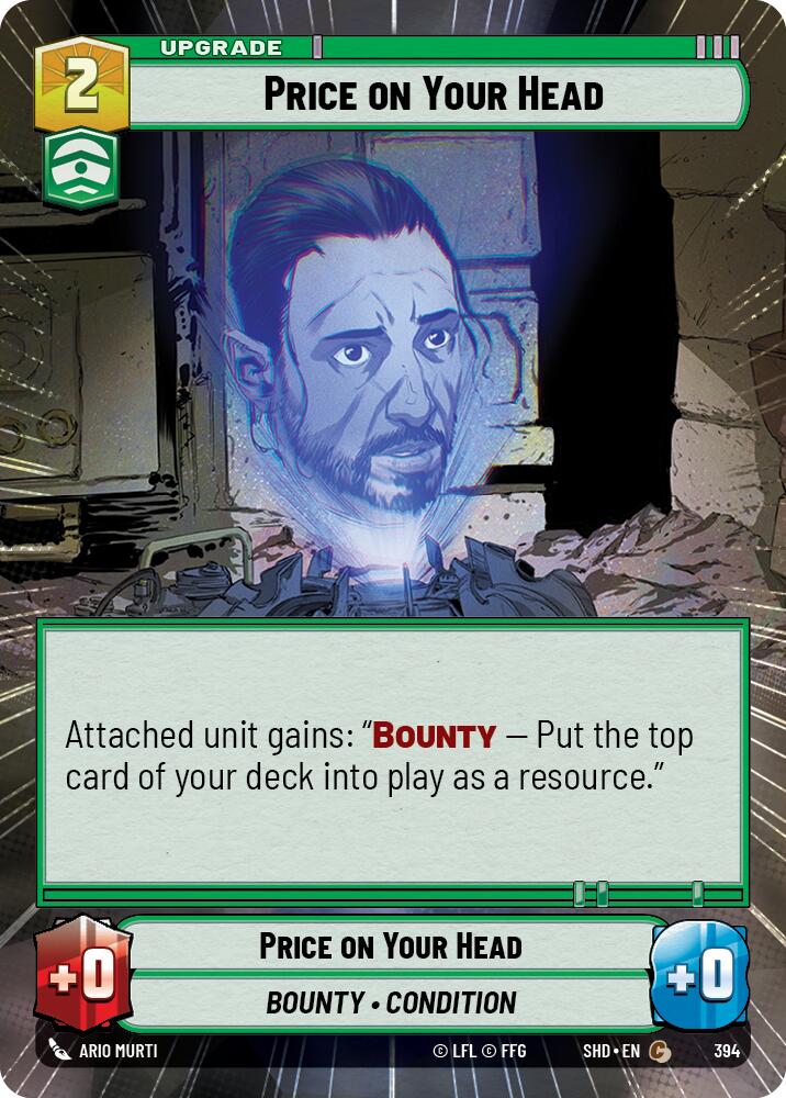 Price on Your Head (394) (Hyperspace) (394) [Shadows of the Galaxy] | Jomio and Rueliete's Cards and Comics