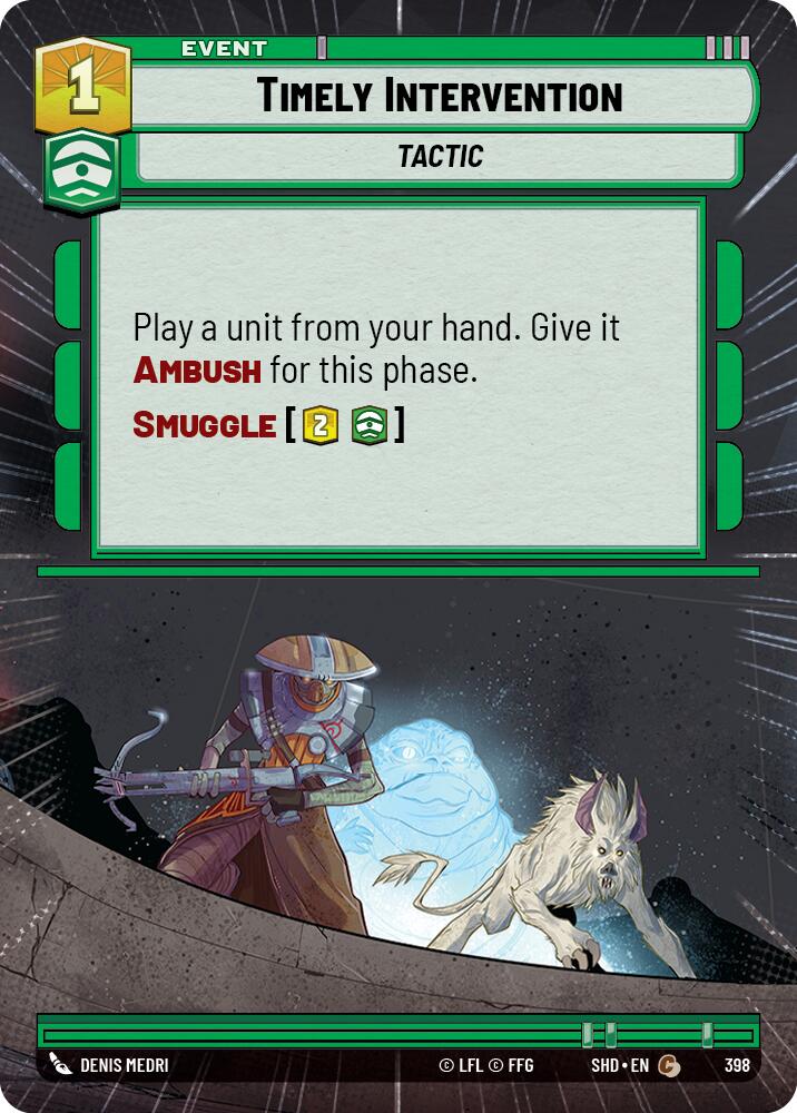 Timely Intervention (398) (Hyperspace) (398) [Shadows of the Galaxy] | Jomio and Rueliete's Cards and Comics