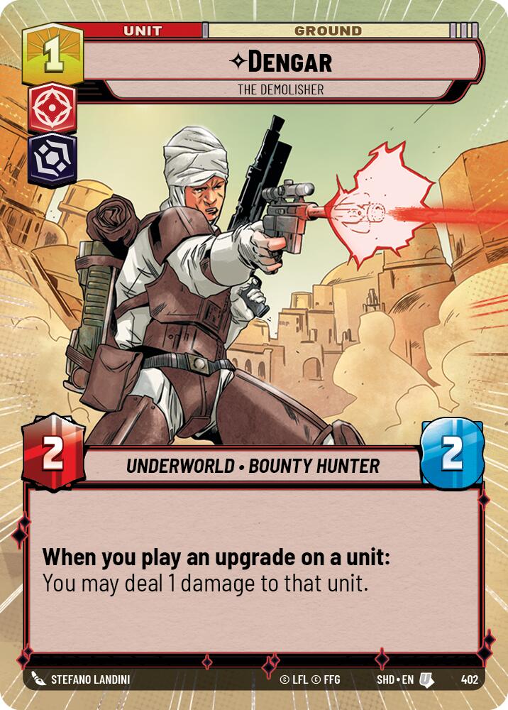 Dengar - The Demolisher (402) (Hyperspace) (402) [Shadows of the Galaxy] | Jomio and Rueliete's Cards and Comics