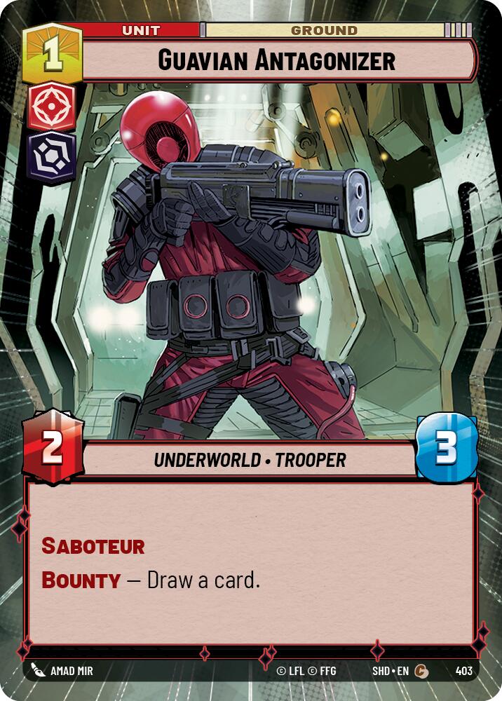 Guavian Antagonizer (403) (Hyperspace) (403) [Shadows of the Galaxy] | Jomio and Rueliete's Cards and Comics