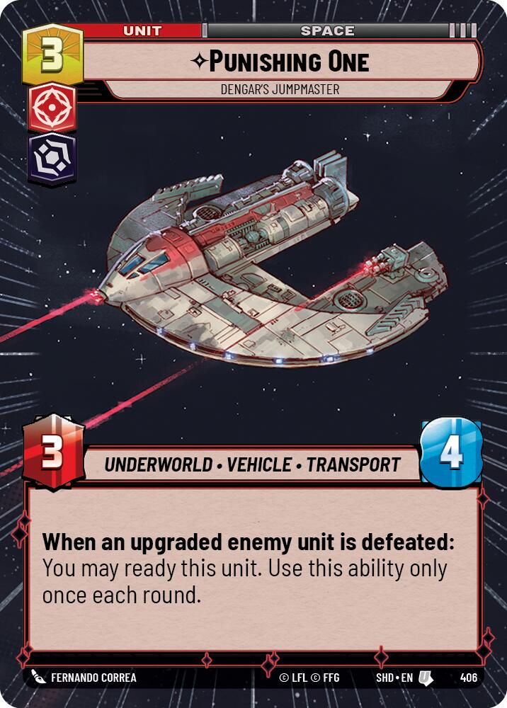 Punishing One - Dengar's Jumpmaster (406) (Hyperspace) (406) [Shadows of the Galaxy] | Jomio and Rueliete's Cards and Comics