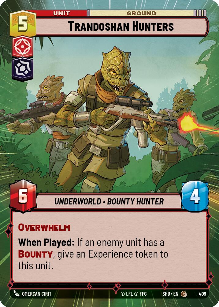 Trandoshan Hunters (409) (Hyperspace) (409) [Shadows of the Galaxy] | Jomio and Rueliete's Cards and Comics