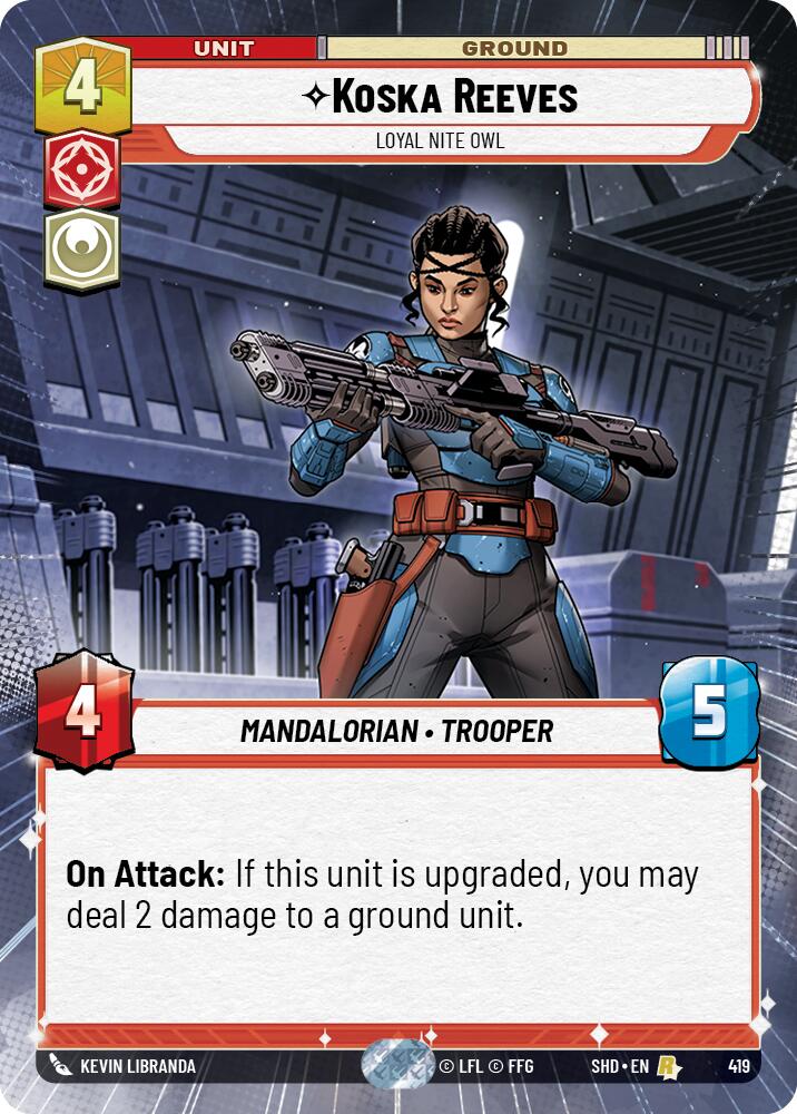Koska Reeves - Loyal Nite Owl (419) (Hyperspace) (419) [Shadows of the Galaxy] | Jomio and Rueliete's Cards and Comics