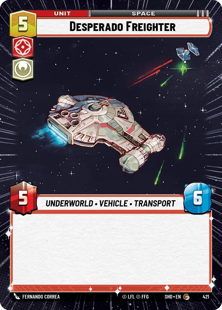 Desperado Freighter (421) (Hyperspace) (421) [Shadows of the Galaxy] | Jomio and Rueliete's Cards and Comics