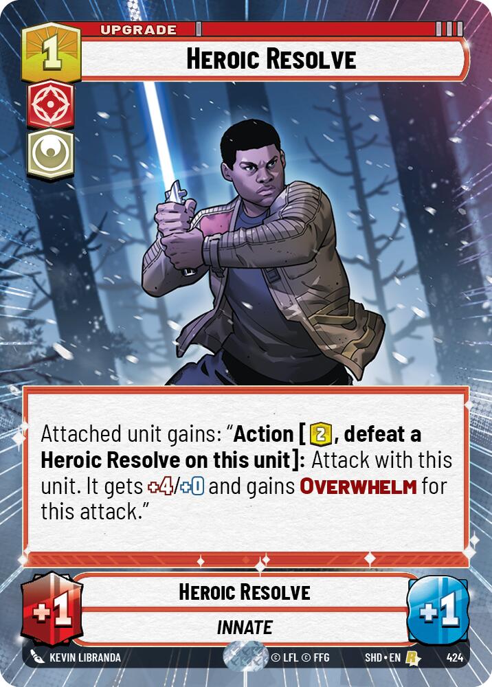 Heroic Resolve (424) (Hyperspace) (424) [Shadows of the Galaxy] | Jomio and Rueliete's Cards and Comics