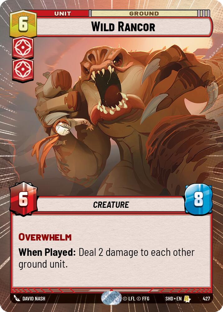 Wild Rancor (427) (Hyperspace) (427) [Shadows of the Galaxy] | Jomio and Rueliete's Cards and Comics