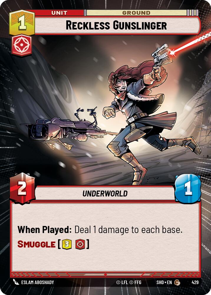 Reckless Gunslinger (429) (Hyperspace) (429) [Shadows of the Galaxy] | Jomio and Rueliete's Cards and Comics