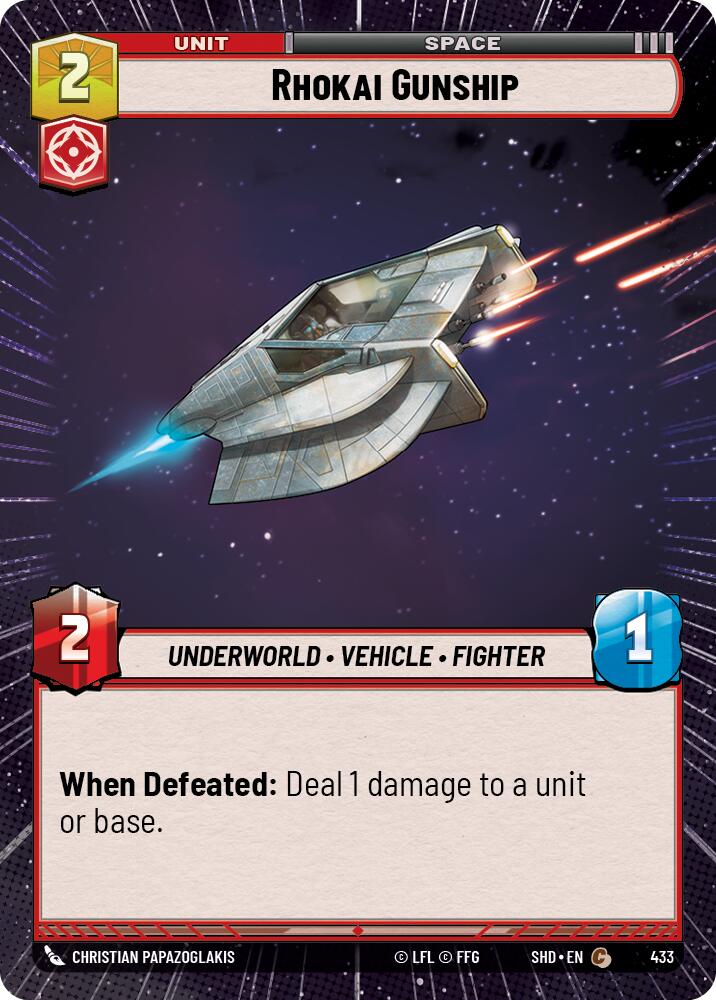 Rhokai Gunship (433) (Hyperspace) (433) [Shadows of the Galaxy] | Jomio and Rueliete's Cards and Comics