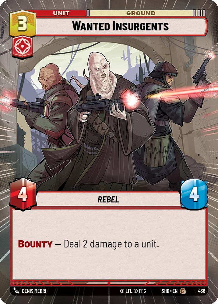 Wanted Insurgents (436) (Hyperspace) (436) [Shadows of the Galaxy] | Jomio and Rueliete's Cards and Comics