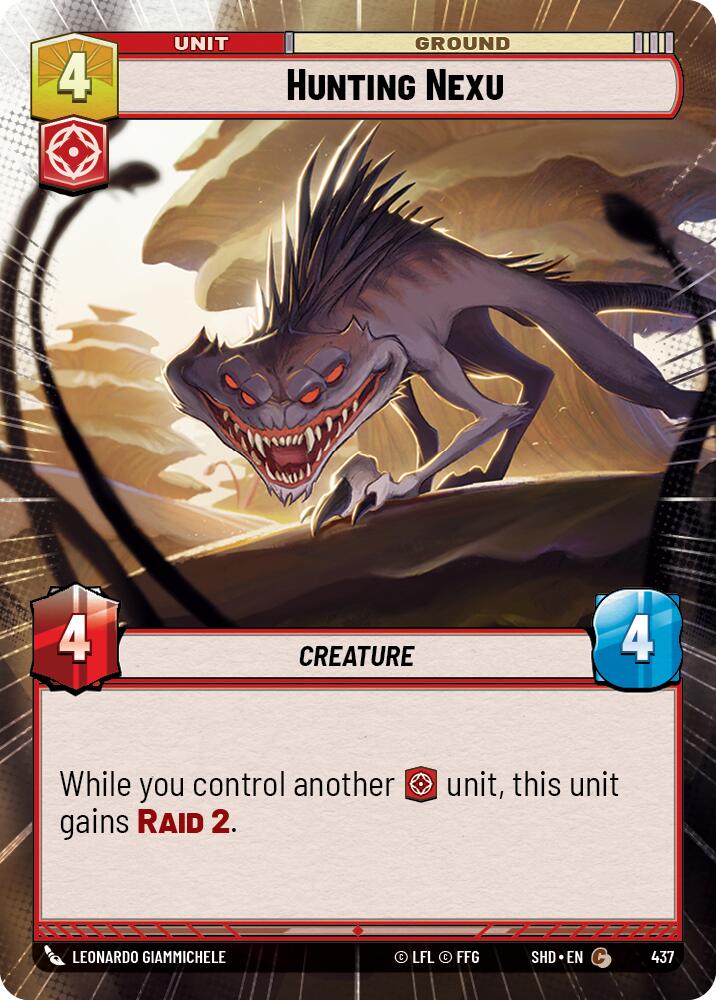 Hunting Nexu (437) (Hyperspace) (437) [Shadows of the Galaxy] | Jomio and Rueliete's Cards and Comics
