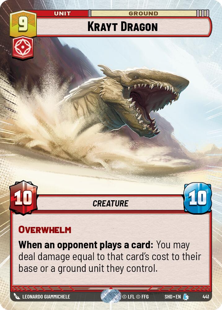 Krayt Dragon (441) (Hyperspace) (441) [Shadows of the Galaxy] | Jomio and Rueliete's Cards and Comics