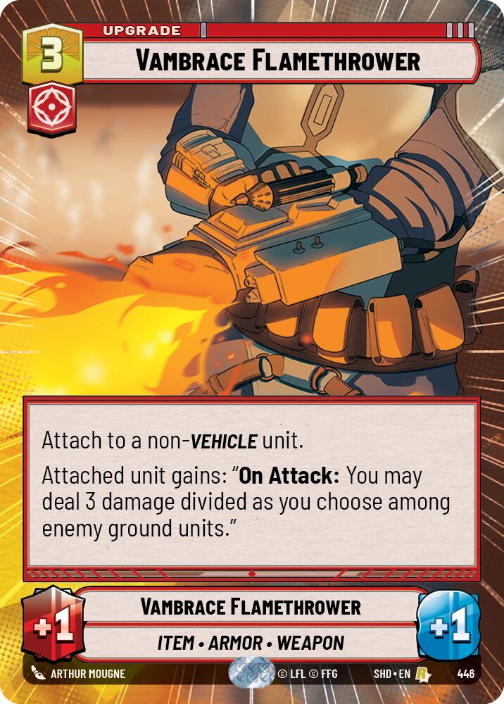 Vambrace Flamethrower (446) (Hyperspace) (446) [Shadows of the Galaxy] | Jomio and Rueliete's Cards and Comics