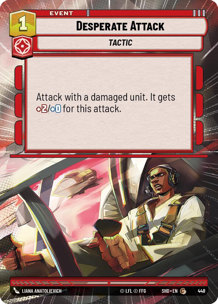 Desperate Attack (448) (Hyperspace) (448) [Shadows of the Galaxy] | Jomio and Rueliete's Cards and Comics