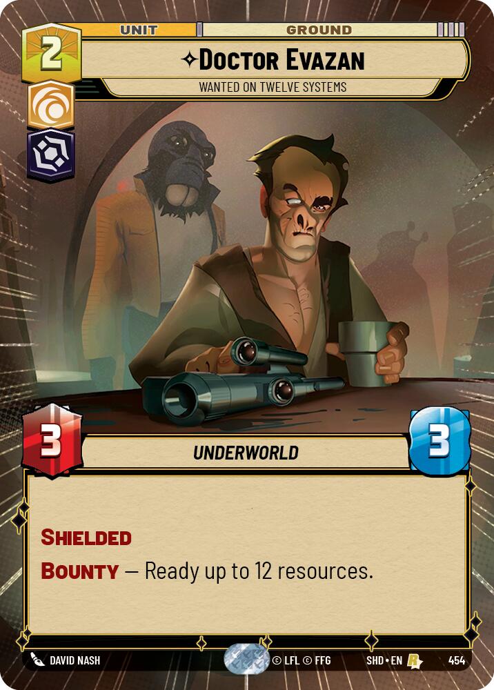 Doctor Evazan - Wanted on Twelve Systems (454) (Hyperspace) (454) [Shadows of the Galaxy] | Jomio and Rueliete's Cards and Comics