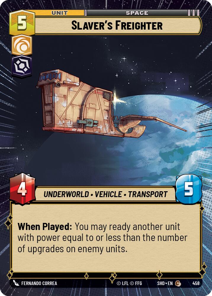 Slaver's Freighter (458) (Hyperspace) (458) [Shadows of the Galaxy] | Jomio and Rueliete's Cards and Comics