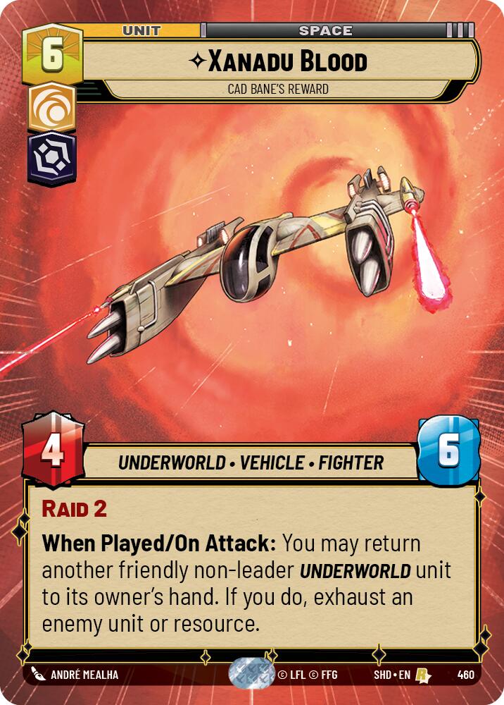 Xanadu Blood - Cad Bane's Reward (460) (Hyperspace) (460) [Shadows of the Galaxy] | Jomio and Rueliete's Cards and Comics