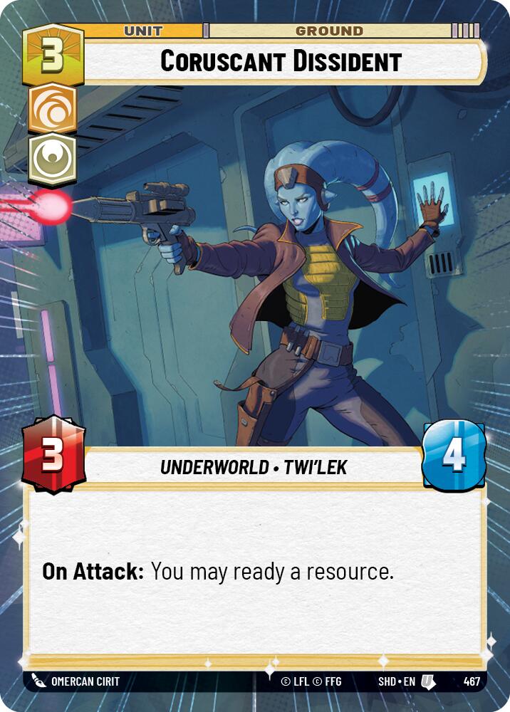Coruscant Dissident (467) (Hyperspace) (467) [Shadows of the Galaxy] | Jomio and Rueliete's Cards and Comics