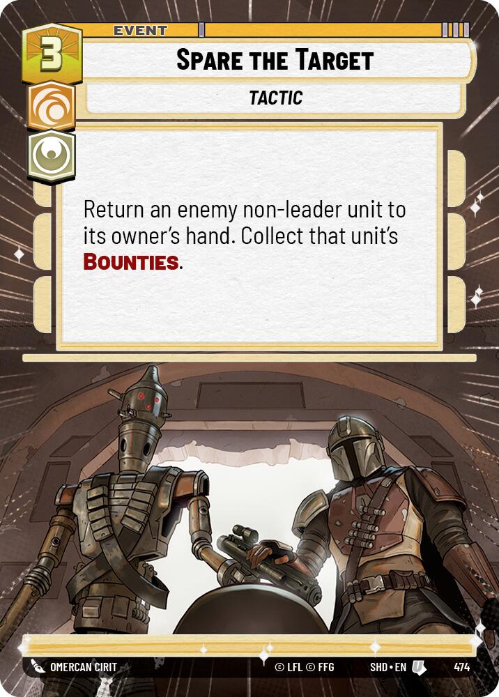 Spare the Target (474) (Hyperspace) (474) [Shadows of the Galaxy] | Jomio and Rueliete's Cards and Comics