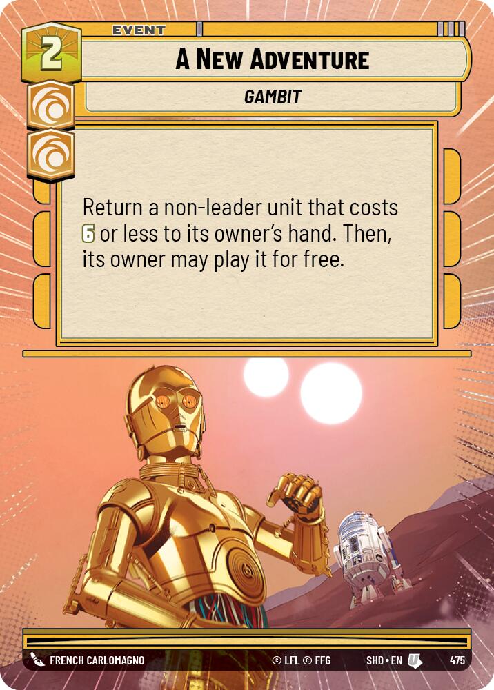 A New Adventure (Hyperspace) (475) [Shadows of the Galaxy] | Jomio and Rueliete's Cards and Comics