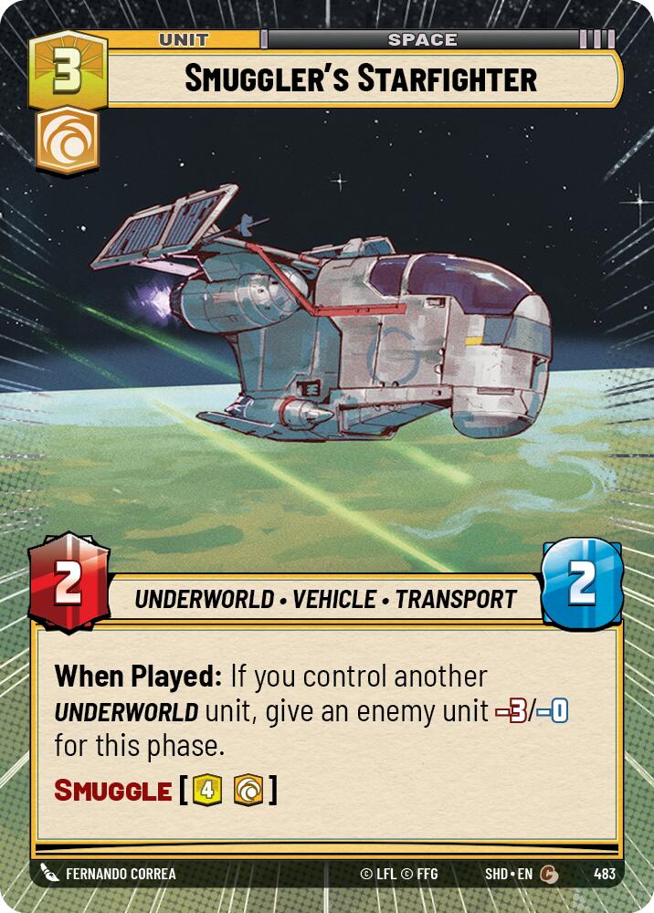 Smuggler's Starfighter (483) (Hyperspace) (483) [Shadows of the Galaxy] | Jomio and Rueliete's Cards and Comics