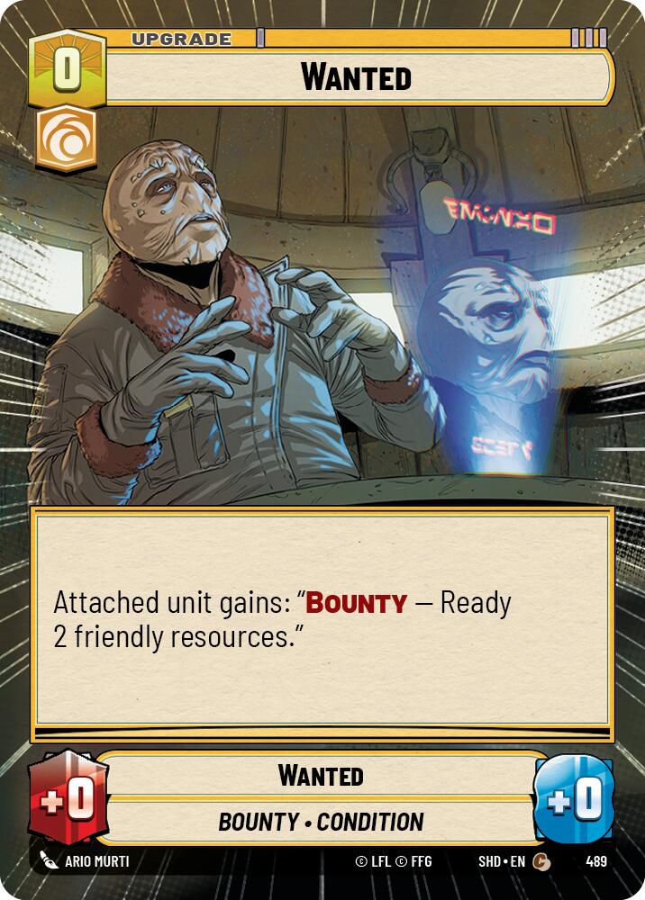 Wanted (489) (Hyperspace) (489) [Shadows of the Galaxy] | Jomio and Rueliete's Cards and Comics