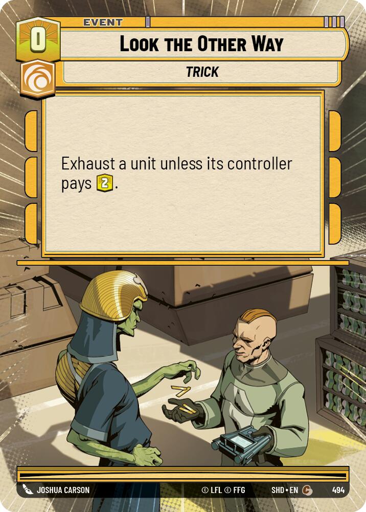 Look the Other Way (494) (Hyperspace) (494) [Shadows of the Galaxy] | Jomio and Rueliete's Cards and Comics