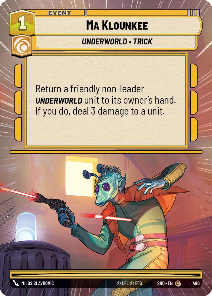 Ma Klounkee (496) (Hyperspace) (496) [Shadows of the Galaxy] | Jomio and Rueliete's Cards and Comics