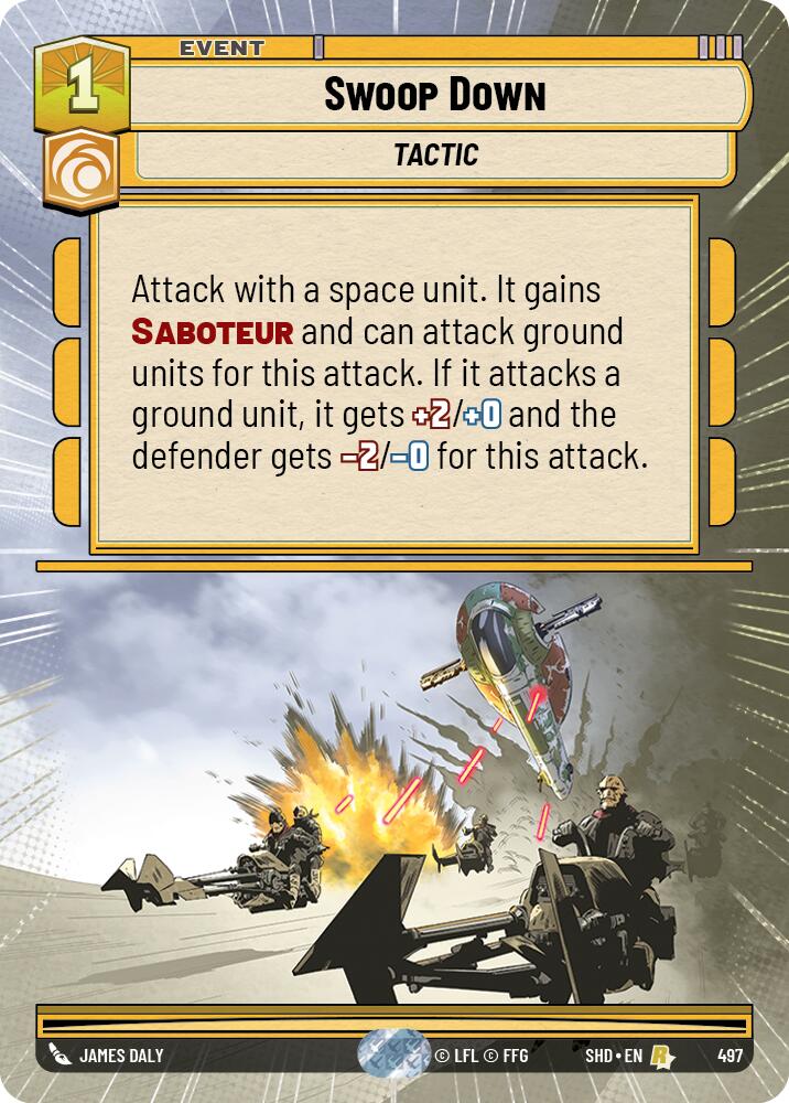 Swoop Down (497) (Hyperspace) (497) [Shadows of the Galaxy] | Jomio and Rueliete's Cards and Comics