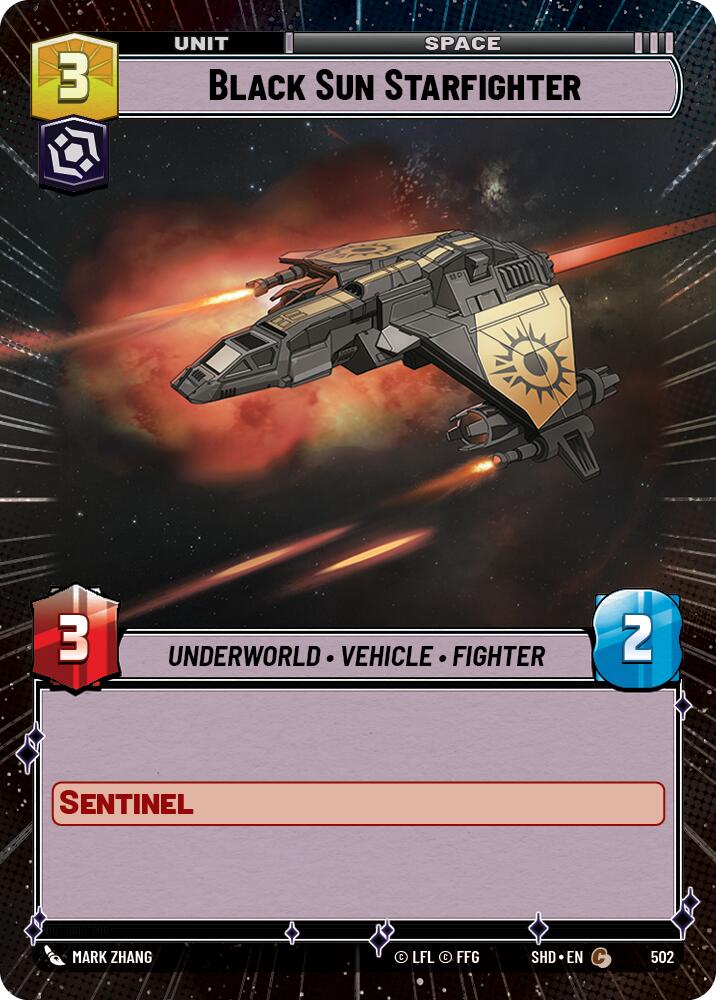 Black Sun Starfighter (502) (Hyperspace) (502) [Shadows of the Galaxy] | Jomio and Rueliete's Cards and Comics