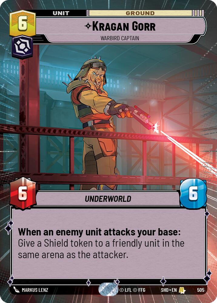 Kragan Gorr - Warbird Captain (505) (Hyperspace) (505) [Shadows of the Galaxy] | Jomio and Rueliete's Cards and Comics