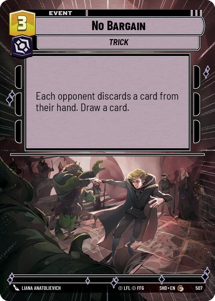 No Bargain (507) (Hyperspace) (507) [Shadows of the Galaxy] | Jomio and Rueliete's Cards and Comics