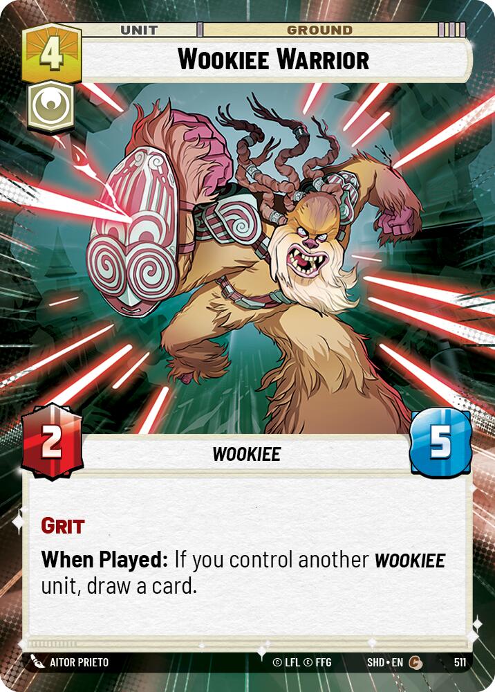 Wookiee Warrior (511) (Hyperspace) (511) [Shadows of the Galaxy] | Jomio and Rueliete's Cards and Comics