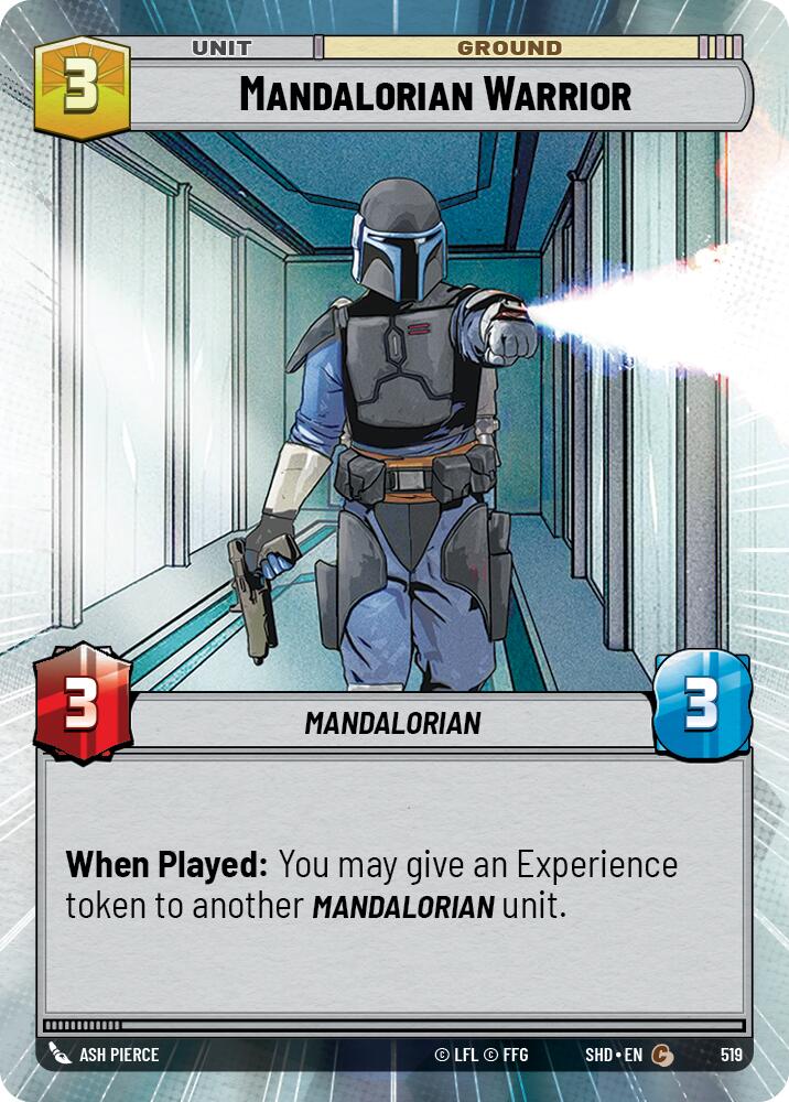 Mandalorian Warrior (519) (Hyperspace) (519) [Shadows of the Galaxy] | Jomio and Rueliete's Cards and Comics