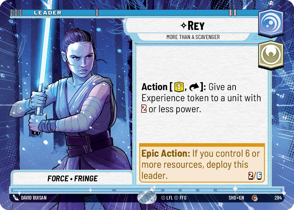 Rey - More Than a Scavenger (284) (Hyperspace) (284) [Shadows of the Galaxy] | Jomio and Rueliete's Cards and Comics