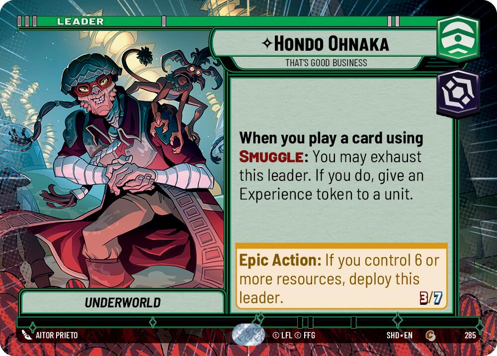 Hondo Ohnaka - That's Good Business (285) (Hyperspace) (285) [Shadows of the Galaxy] | Jomio and Rueliete's Cards and Comics