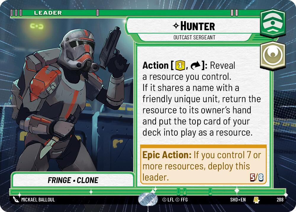 Hunter - Outcast Sergeant (288) (Hyperspace) (288) [Shadows of the Galaxy] | Jomio and Rueliete's Cards and Comics