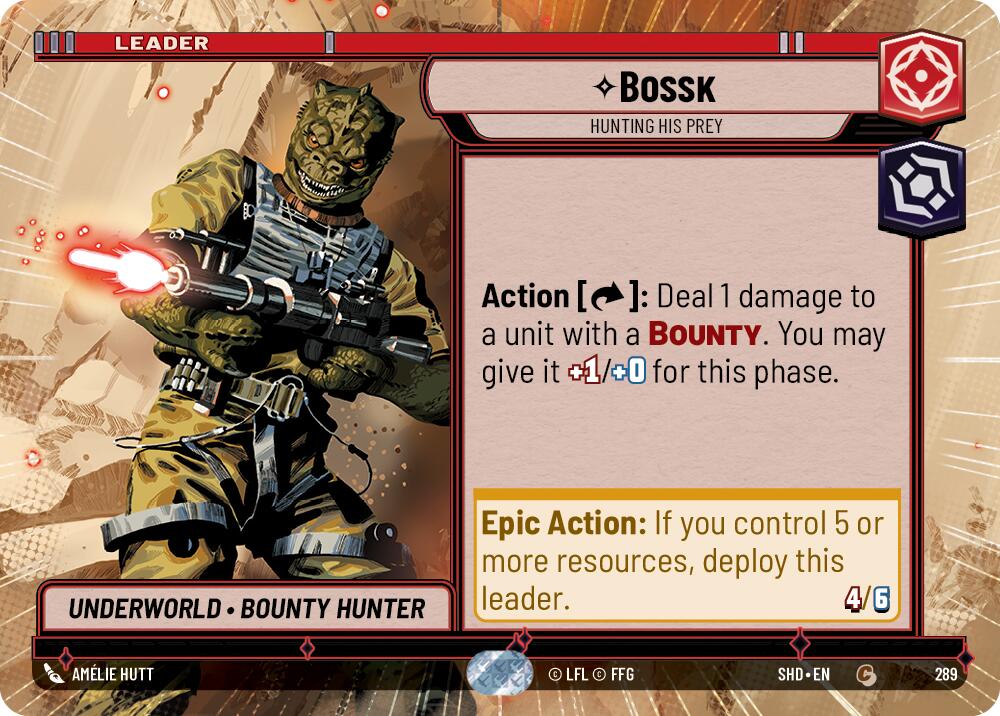 Bossk - Hunting His Prey (289) (Hyperspace) (289) [Shadows of the Galaxy] | Jomio and Rueliete's Cards and Comics